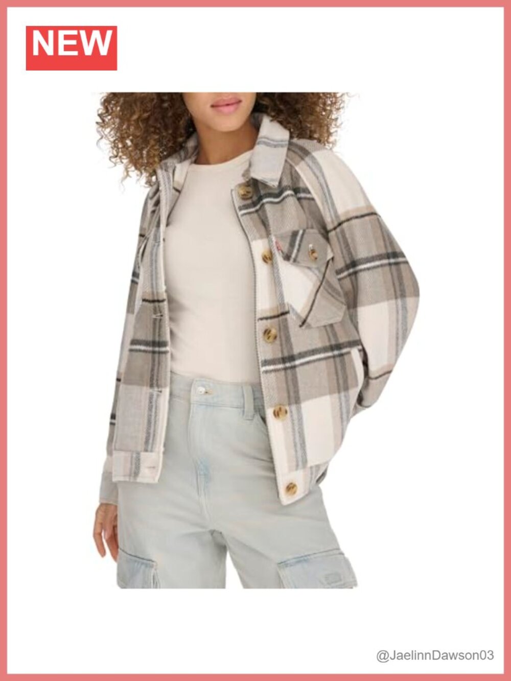 Zoe Relaxed Wool Plaid Shirt Jacket Overcoat